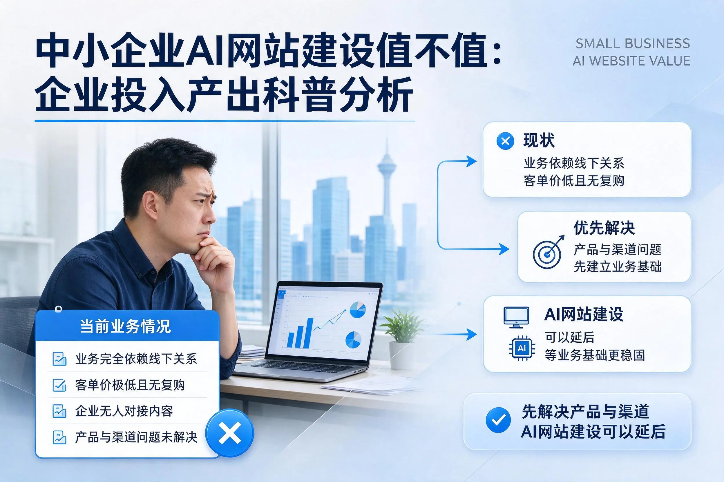 中小企业AI网站建设值不值：渭南企业投入产出科普分析
