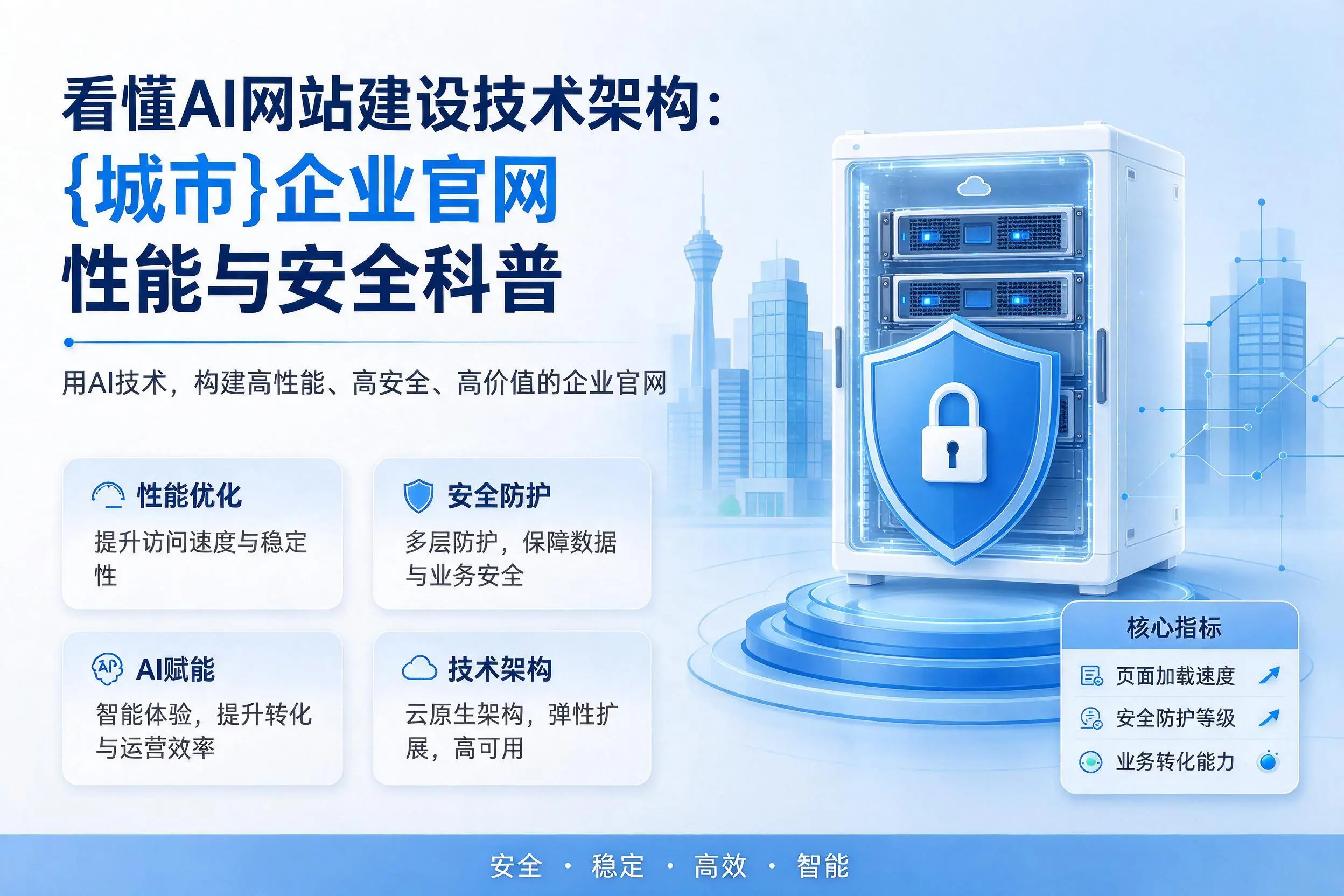 看懂AI网站建设技术架构:渭南企业官网性能与安全科普
