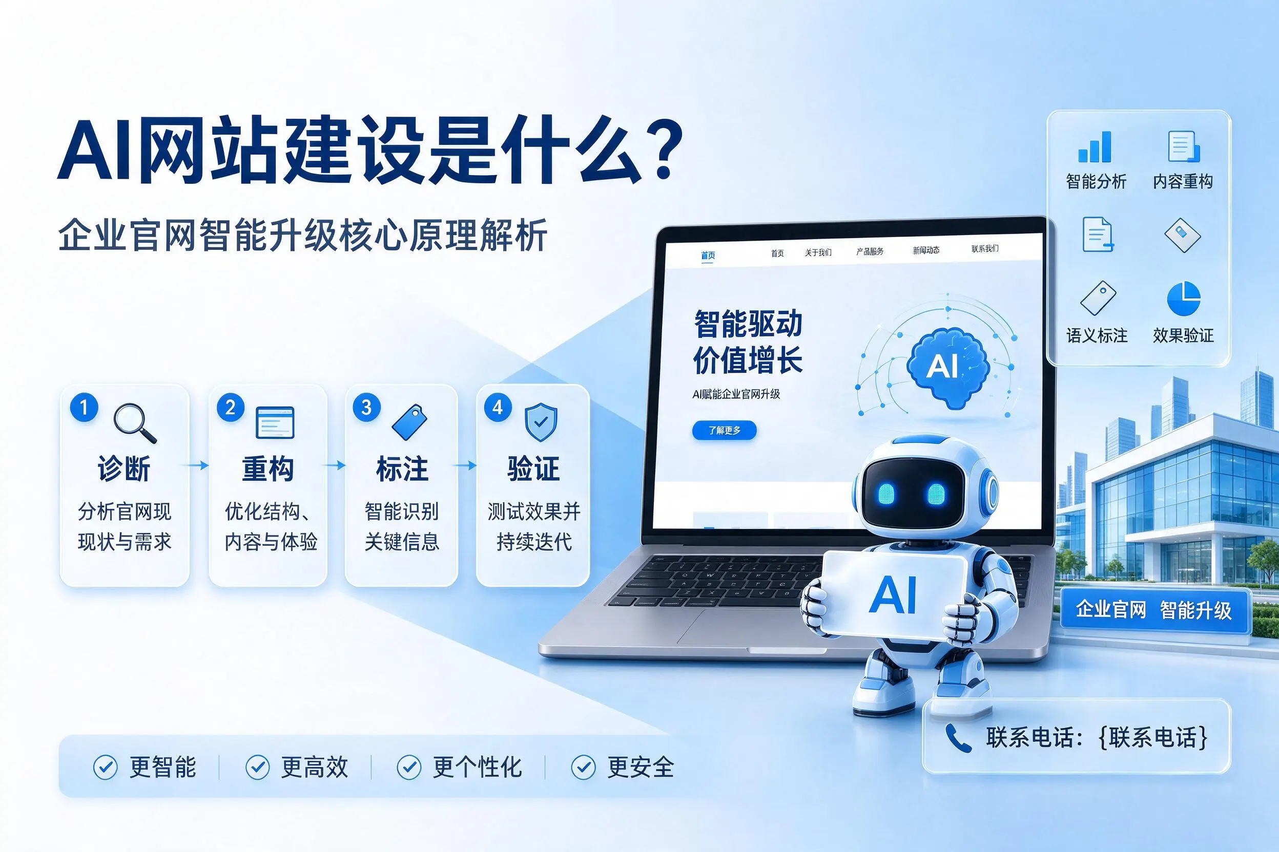 AI网站建设是什么?渭南企业官网智能升级核心原理解析