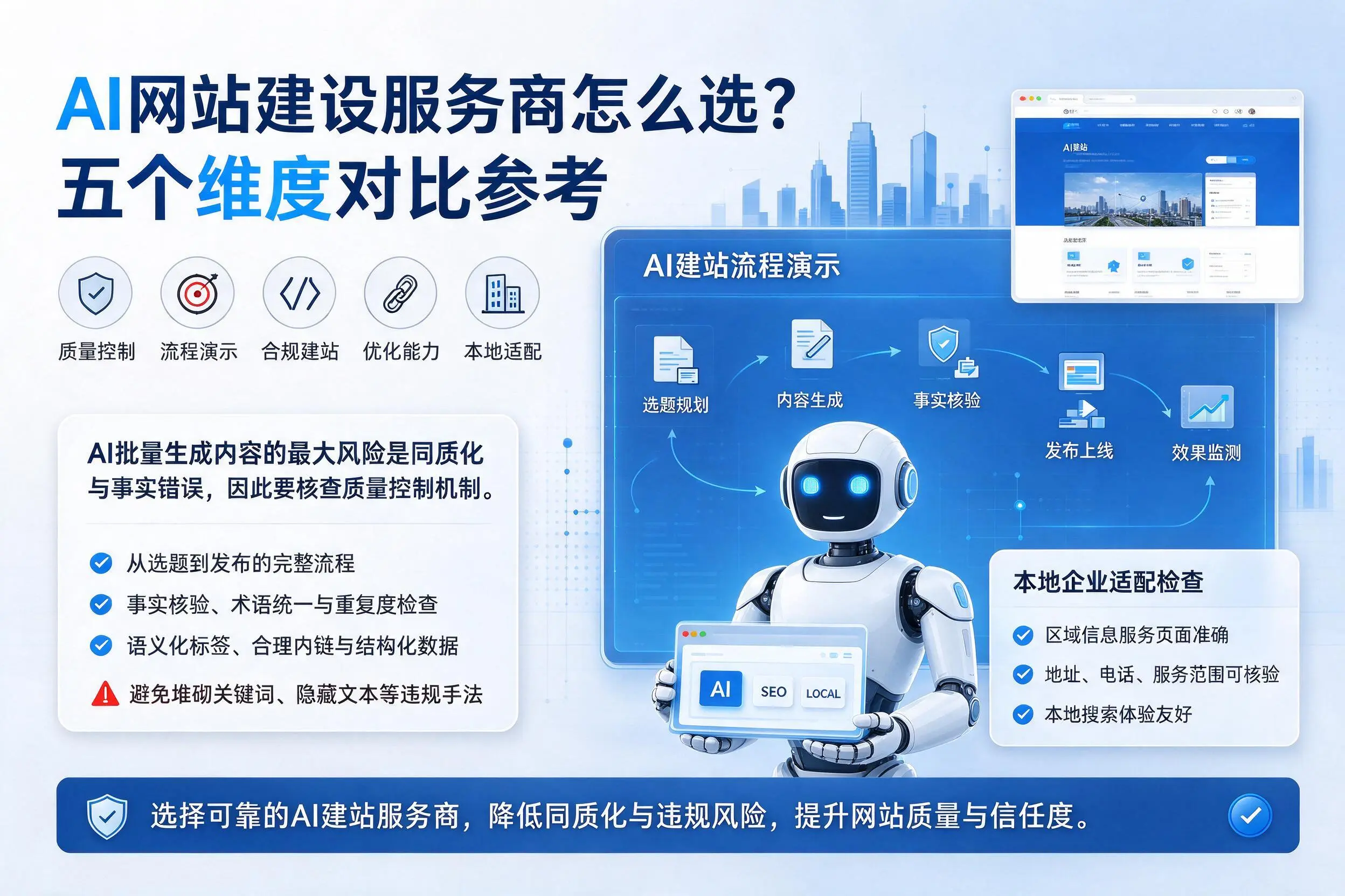 渭南AI网站建设服务商怎么选?五个维度对比参考