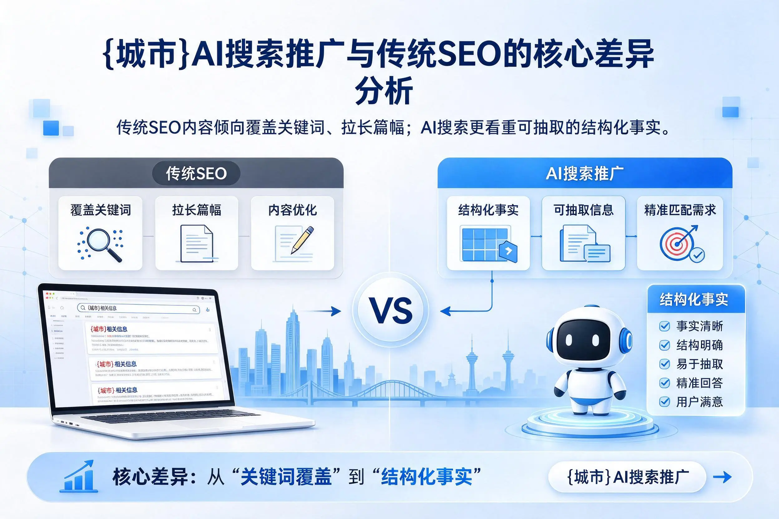渭南AI搜索推广与传统SEO的核心差异分析